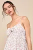 Decidedly Adorable Ivory Floral Tie-Front Tiered Midi Dress sold by Lulus
