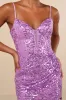 Magnificent Allure Purple Mesh Sequin Bustier Mini Dress sold by Lulus
