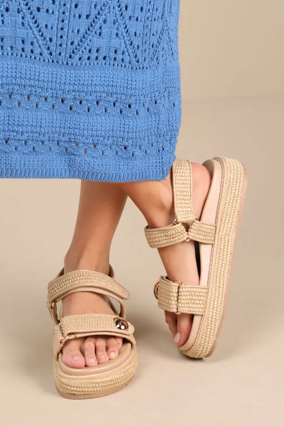 Porter Natural Raffia Flatform Sandals sold by Lulus product image thumbnail 2