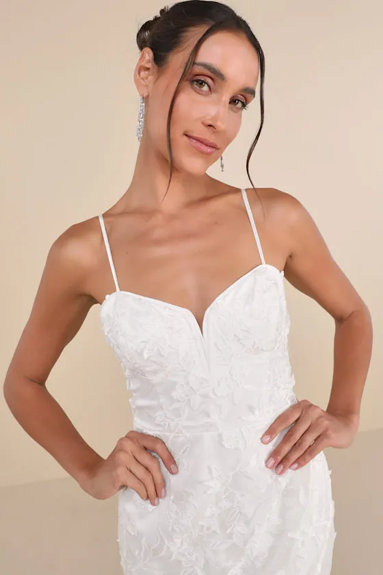 Immense Elegance White Floral Embroidered Bustier Mini Dress sold by Lulus product image thumbnail 4