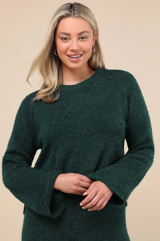 Signature Sunday Dark Green Raglan Sleeve Pullover Sweater sold by Lulus product image thumbnail 2