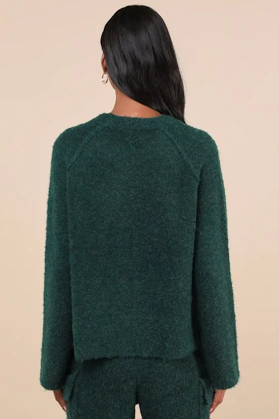 Signature Sunday Dark Green Raglan Sleeve Pullover Sweater sold by Lulus product image thumbnail 3