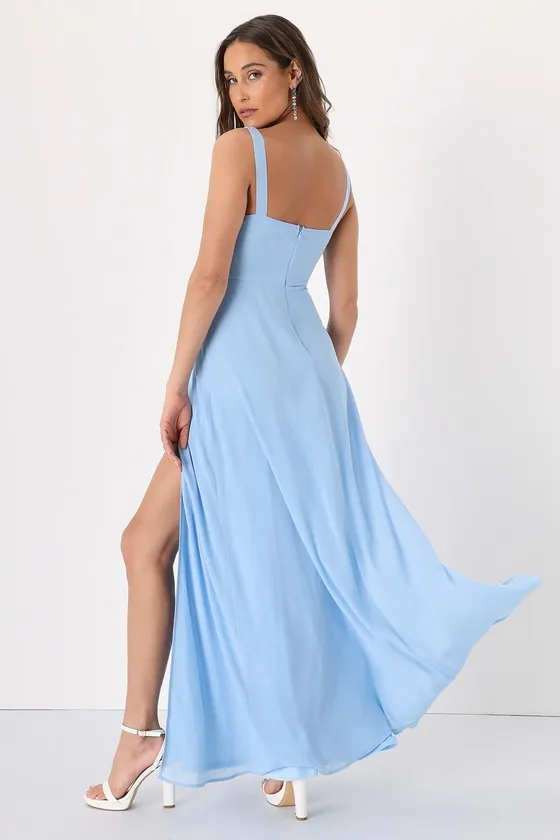 Remarkable Arrival Powder Blue Sleeveless Maxi Dress sold by Lulus product image thumbnail 3