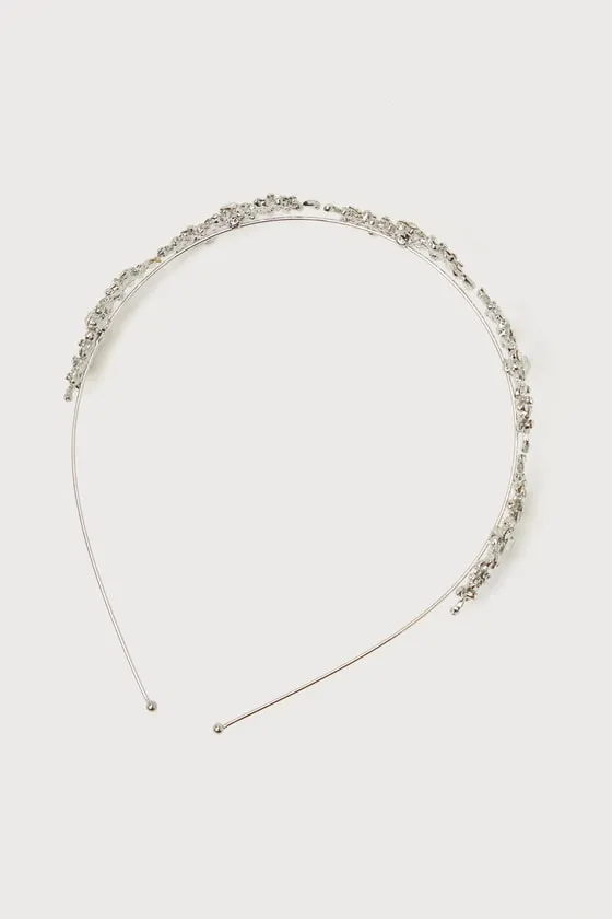 Sparkling Occasion Silver Rhinestone Headband sold by Lulus product image thumbnail 4
