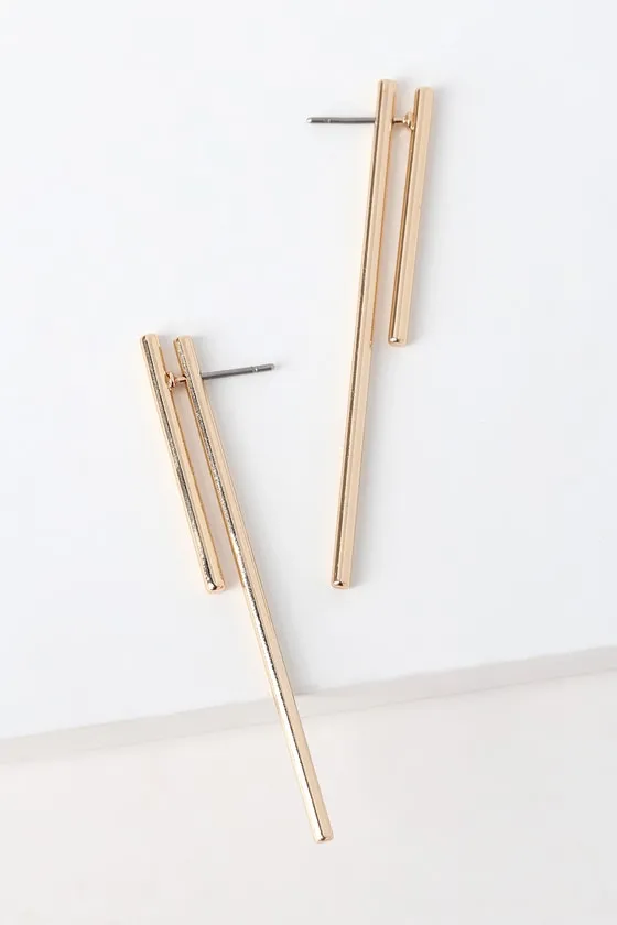 Sense of Style Gold Earrings sold by Lulus product image thumbnail 2