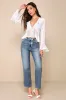 Thriving Flirt White Chiffon Ruffled Long Sleeve Tie-Front Top sold by Lulus