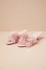 Briggs Blush Feather Low Heel Slide Sandals sold by Lulus