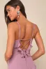 Fancy Sweetness Lavender Ruffled Lace-Up Sleeveless Maxi Dress sold by Lulus