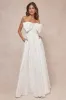 Refined Extravagance White Taffeta Bow Maxi Dress With Pockets sold by Lulus