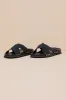 Sevyn Black Studded Slide Sandals sold by Lulus