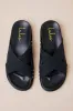 Sevyn Black Studded Slide Sandals sold by Lulus