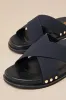 Sevyn Black Studded Slide Sandals sold by Lulus