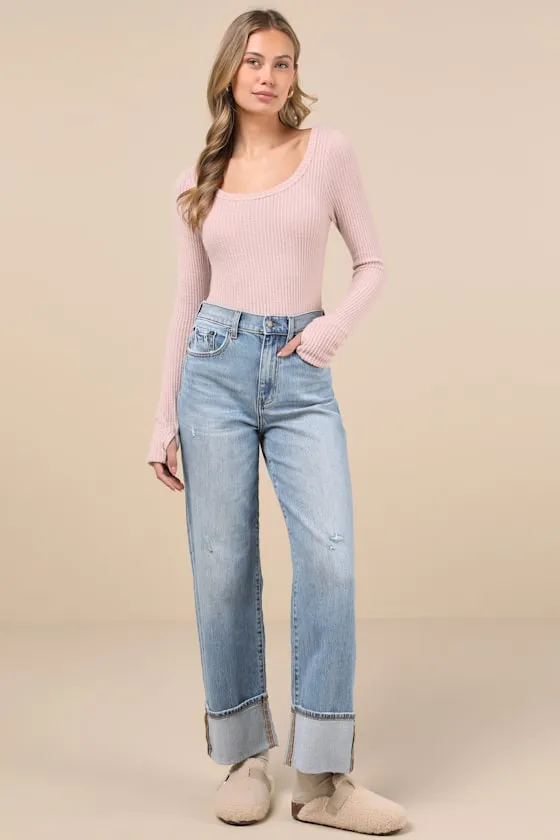 Everyday Design Blush Pink Long Sleeve Top sold by Lulus product image thumbnail 3