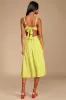 Bold New Look Lime Green Tie-Back Midi Dress With Pockets sold by Lulus