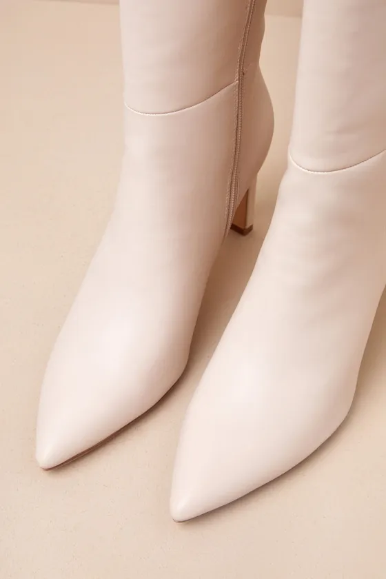 Elander Bone Pointed-Toe Over-the-Knee Boots sold by Lulus product image thumbnail 4