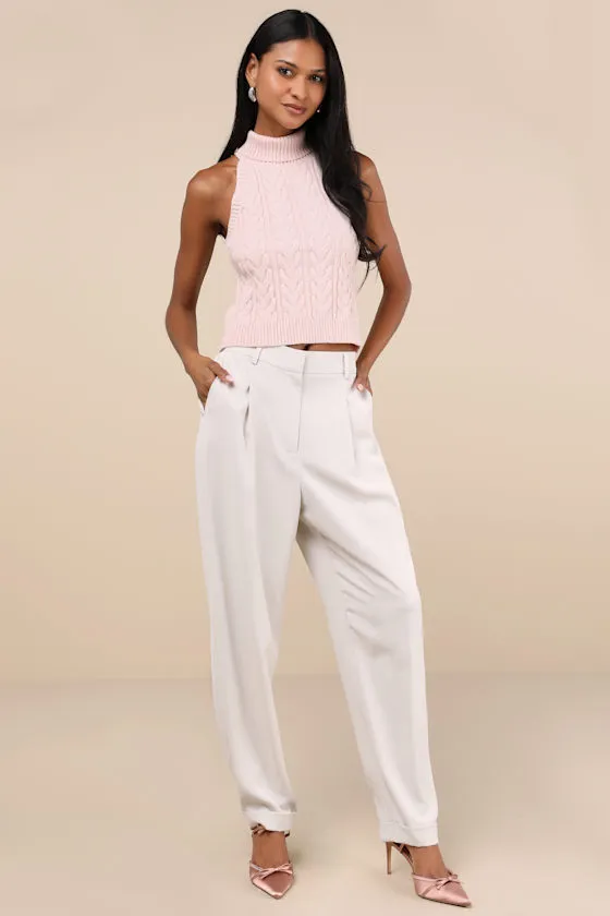 Cutest Consideration Light Pink Turtleneck Halter Top sold by Lulus product image thumbnail 3