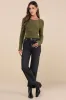 Easy Energy Olive Green Knit Raglan Sleeve Crop Top sold by Lulus
