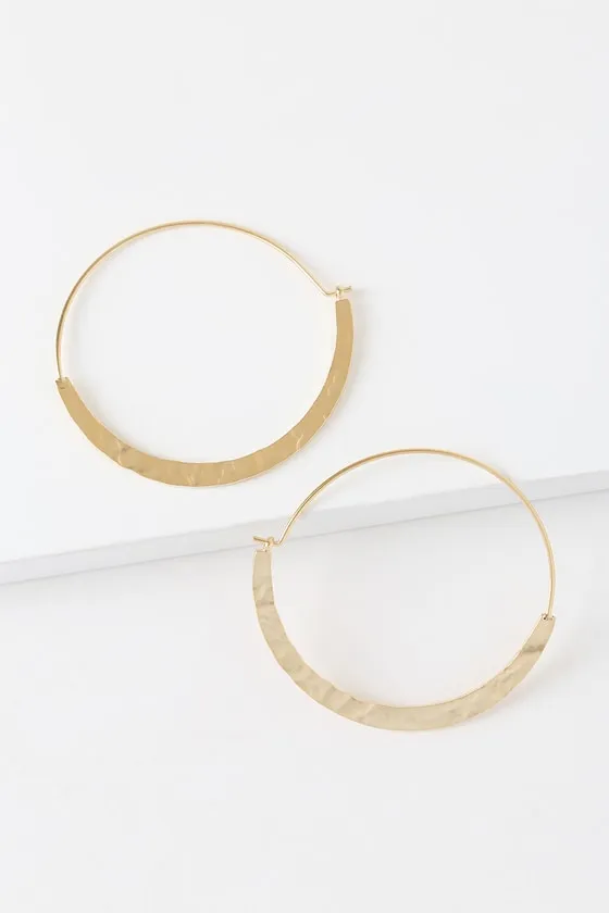 Sunshine Circle Gold Hoop Earrings sold by Lulus product image thumbnail 2