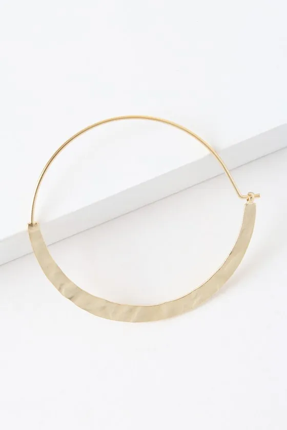 Sunshine Circle Gold Hoop Earrings sold by Lulus product image thumbnail 3