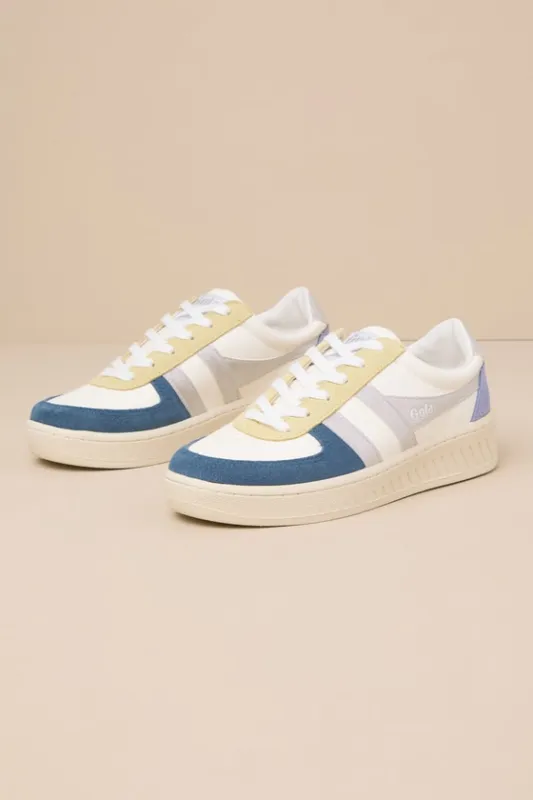 Grandslam Quadrant Off White Multi Metallic Color Block Sneakers sold by Lulus