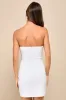 Gorgeous Wonder White 3D Floral Applique Strapless Mini Dress sold by Lulus