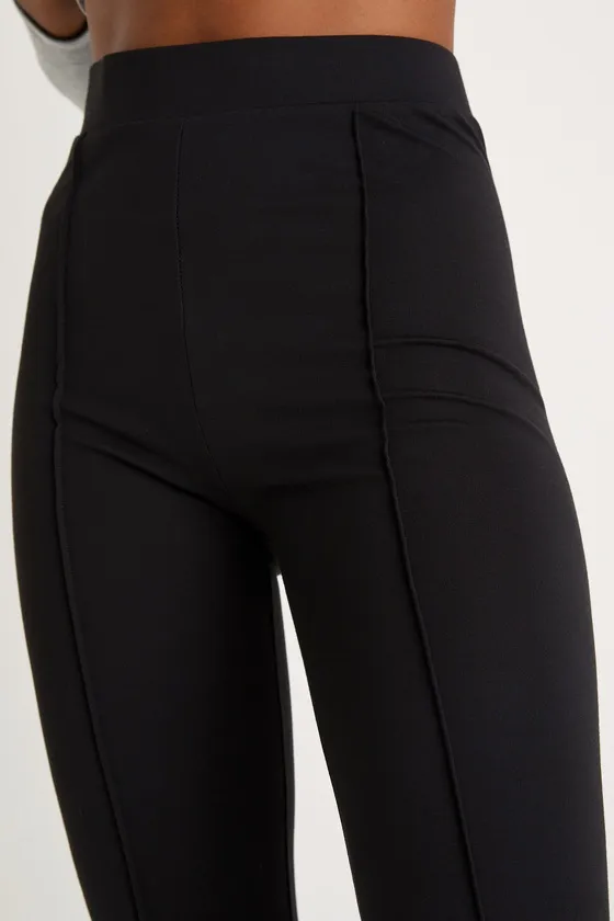 Rock Music Black High-Waisted Leggings sold by Lulus product image thumbnail 4