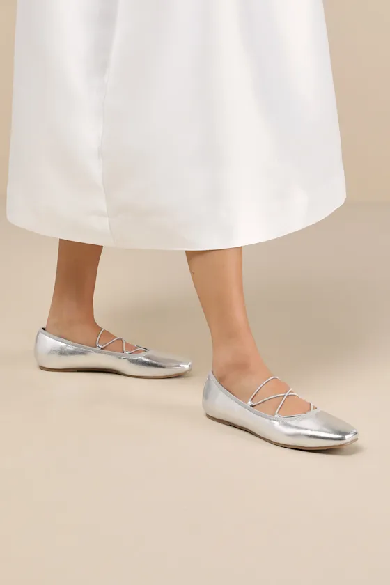 Lainny Silver Strappy Ballet Flats sold by Lulus product image thumbnail 2