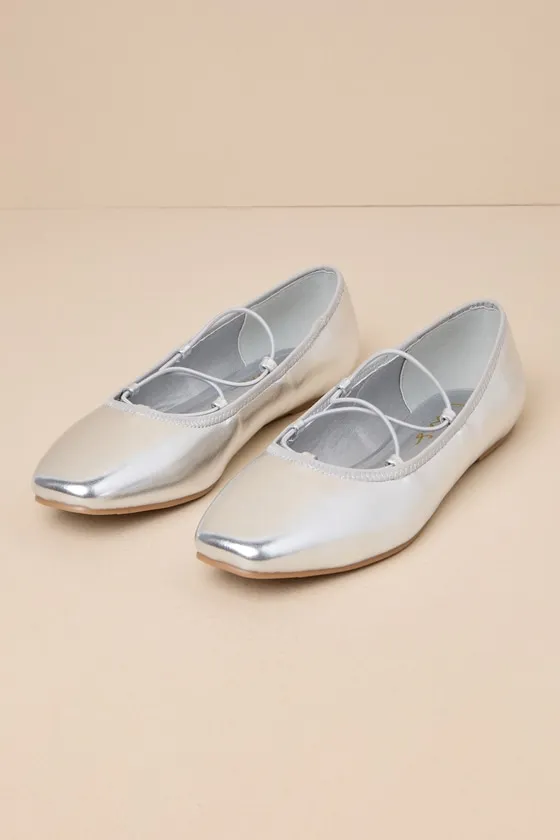 Lainny Silver Strappy Ballet Flats sold by Lulus product image thumbnail 3