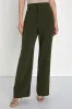 A Power Mood Olive Green High-Waisted Wide-Leg Trouser Pants sold by Lulus