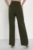 A Power Mood Olive Green High-Waisted Wide-Leg Trouser Pants sold by Lulus