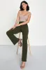 A Power Mood Olive Green High-Waisted Wide-Leg Trouser Pants sold by Lulus