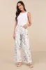Garden Cutie Ivory Floral Cotton Twill High-Rise Pants sold by Lulus
