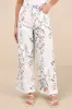 Garden Cutie Ivory Floral Cotton Twill High-Rise Pants sold by Lulus