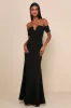 Lynne Black Off-the-Shoulder Maxi Dress sold by Lulus