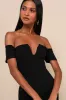 Lynne Black Off-the-Shoulder Maxi Dress sold by Lulus