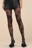 360 Contourâ„¢ Black Sheer Floral Tights sold by Lulus