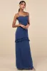 Pronounced Perfection Dark Blue Cutout Tie-Back Maxi Dress sold by Lulus
