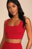 Only Tonight Red Two-Piece Wide-Leg Jumpsuit sold by Lulus