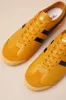 Race Sun and Black Leather Lace-Up Sneakers sold by Lulus