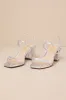 Karema Silver Knotted Ankle Strap High Heel Sandals sold by Lulus