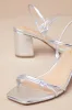Karema Silver Knotted Ankle Strap High Heel Sandals sold by Lulus
