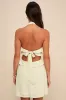 Admirable Muse Green and White Gingham Ruffled Cutout Mini Dress sold by Lulus