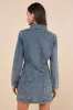 Trendy Approach Medium Wash Button-Front Long Sleeve Denim Dress sold by Lulus