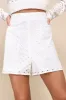 Caribbean Chic Ivory Cotton Eyelet Embroidered High-Rise Shorts sold by Lulus