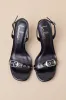 Cleore Black Slingback Buckle High Heel Sandals sold by Lulus