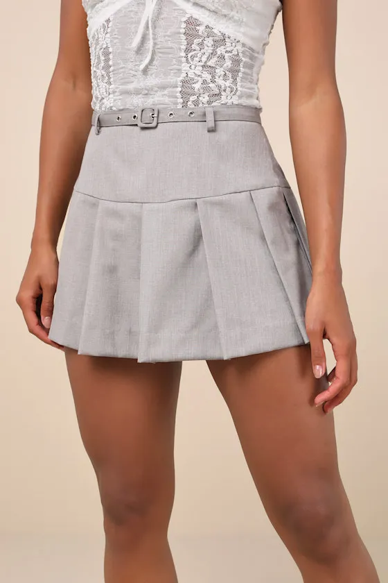 Trendsetting Look Grey Pleated Skort sold by Lulus product image thumbnail 3