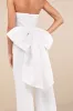 Mesmerizing Glow White Sequin Removable Bow Wide-Leg Jumpsuit sold by Lulus