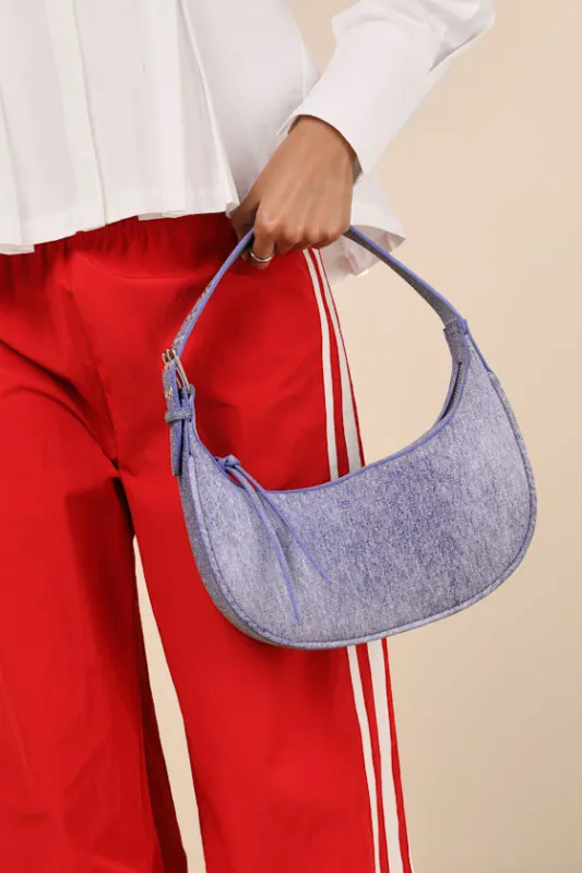 Vogue Persona Blue Denim Shoulder Bag sold by Lulus