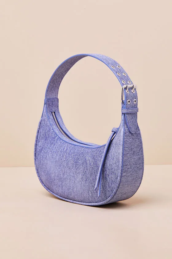 Vogue Persona Blue Denim Shoulder Bag sold by Lulus product image thumbnail 3