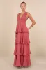 Amazing Evening Dark Rose Pink Tiered Maxi Dress sold by Lulus